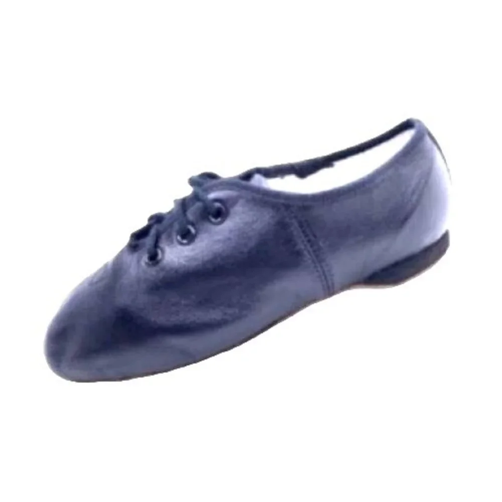 Bloch Little Girls Jazz Flex Black Leather Suede Split Sole 11.5 Dance Shoe Lace